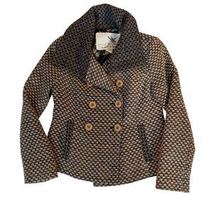 Anthropologie Ottawa Double Breasted Wool Blend Jacket By Tabitha Size XS